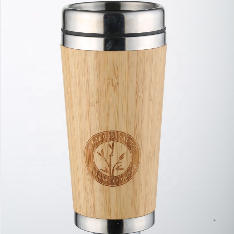 450ML Bamboo Mugs and Cups for Travel with Lid for Wholesale, Bamboo Products Manufacturer