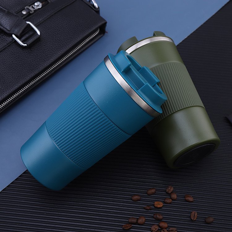 Insulated Travel Coffee Mug Spill Proof Leak Stainless Steel Coffee Tumbler Reusable Cafe Cups with Lids