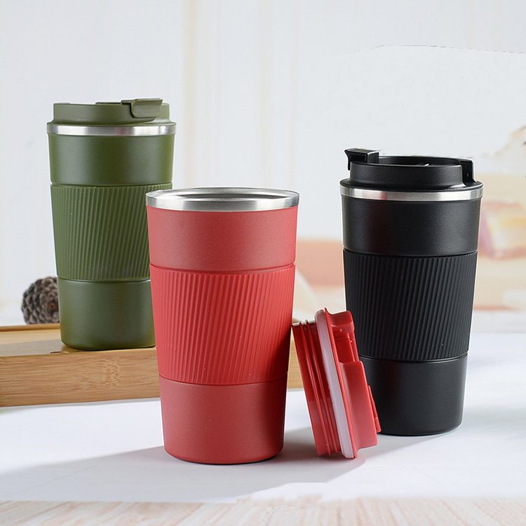 Insulated Travel Coffee Mug Spill Proof Leak Stainless Steel Coffee Tumbler Reusable Cafe Cups with Lids