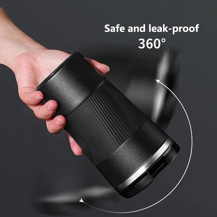 Insulated Travel Coffee Mug Spill Proof Leak Stainless Steel Coffee Tumbler Reusable Cafe Cups with Lids