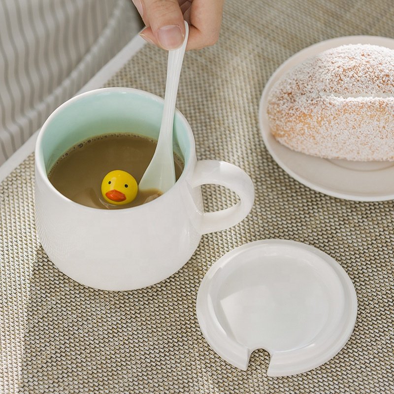 Creative ceramic mugs Cute cartoon 3D animal milk coffee mugs Children's household porcelain water cup with handle Birthday gift
