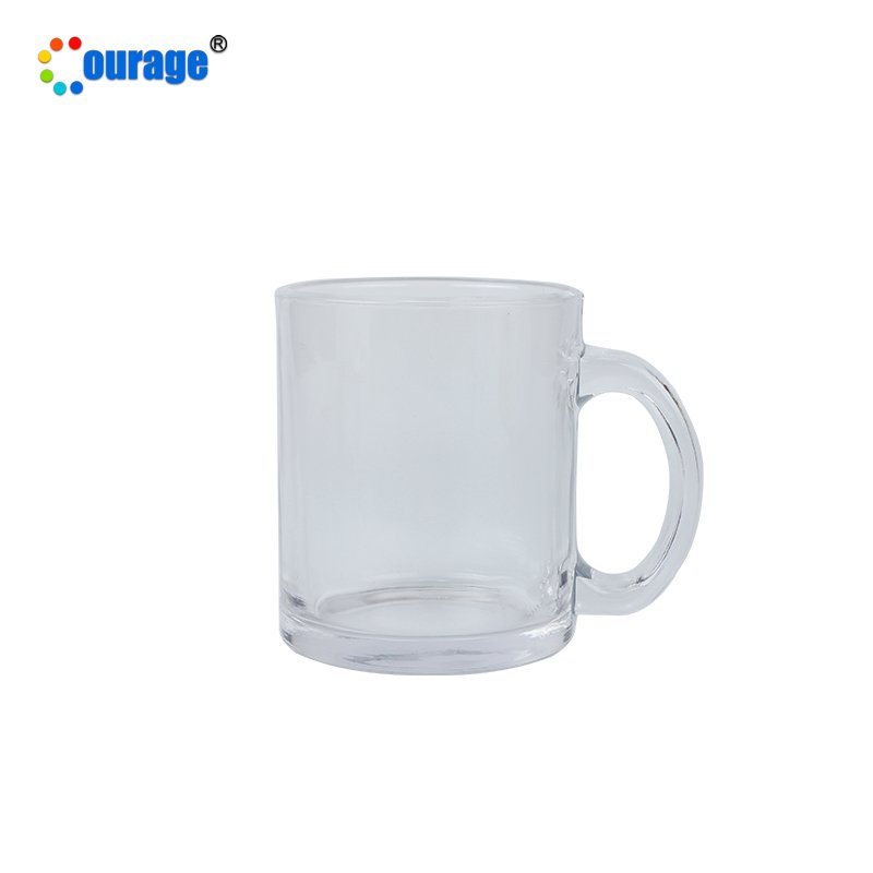 Courage transparent sublimation blank glass mug 11oz
