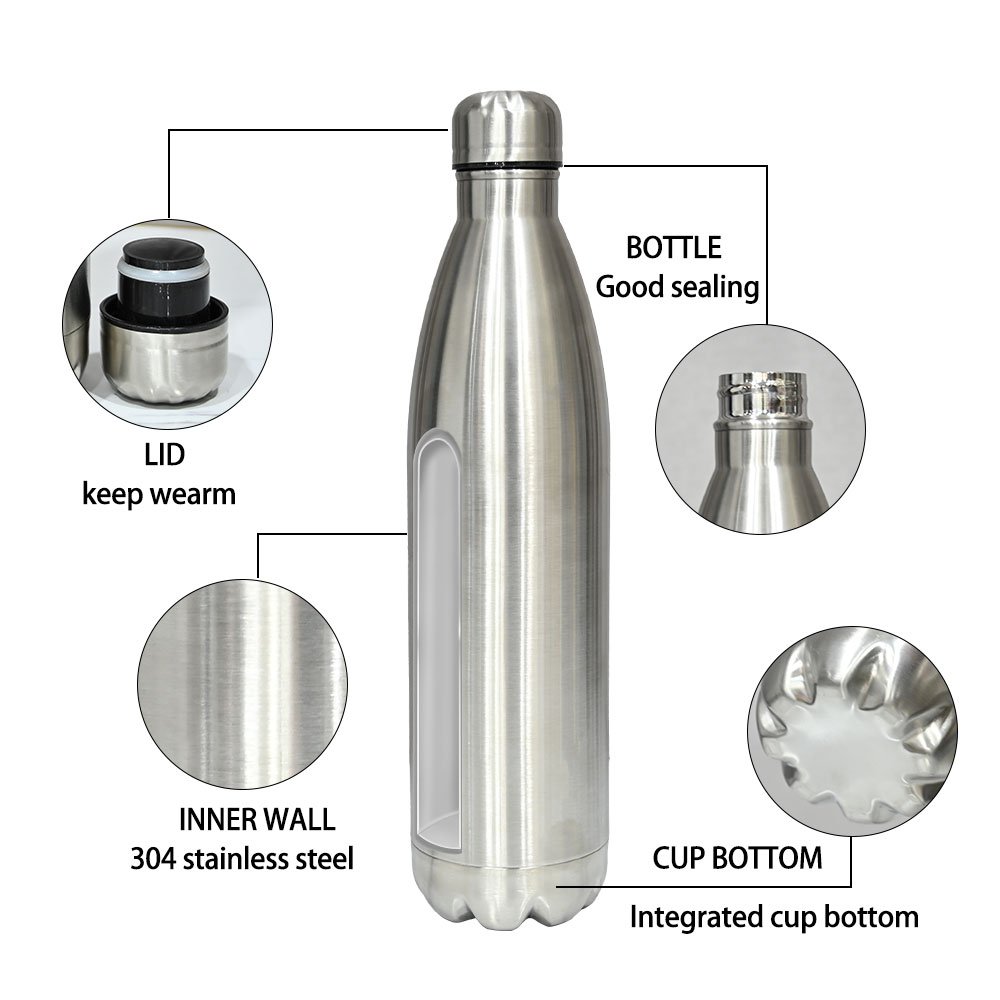 Factory Wholesale Custom 500ml Sport Thermal Flask Cola Shape Double Wall Thermos Insulated Stainless Steel Vacuum Water Bottles