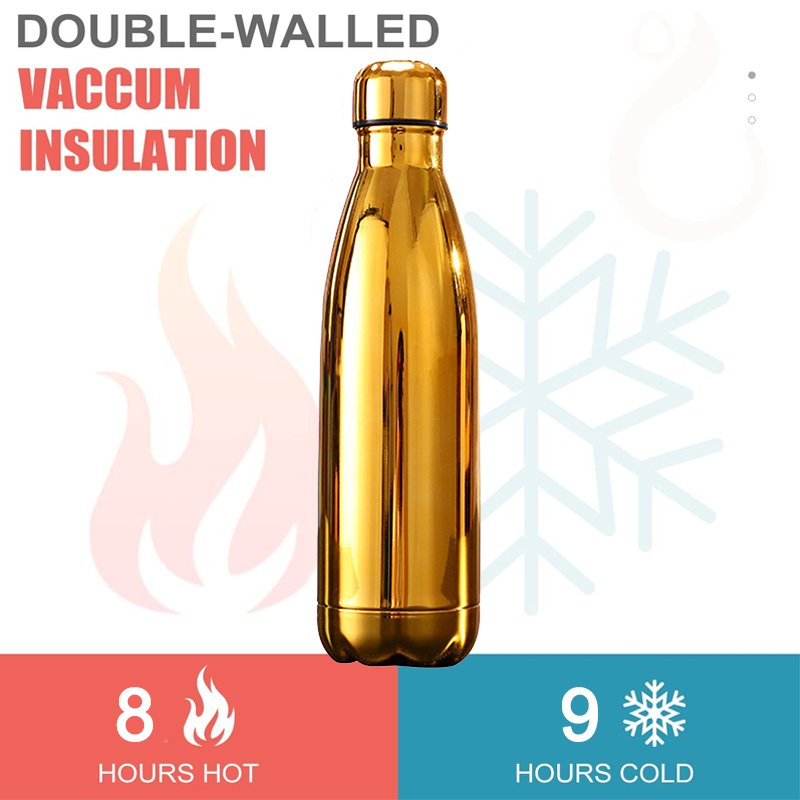 Factory Wholesale Custom 500ml Sport Thermal Flask Cola Shape Double Wall Thermos Insulated Stainless Steel Vacuum Water Bottles