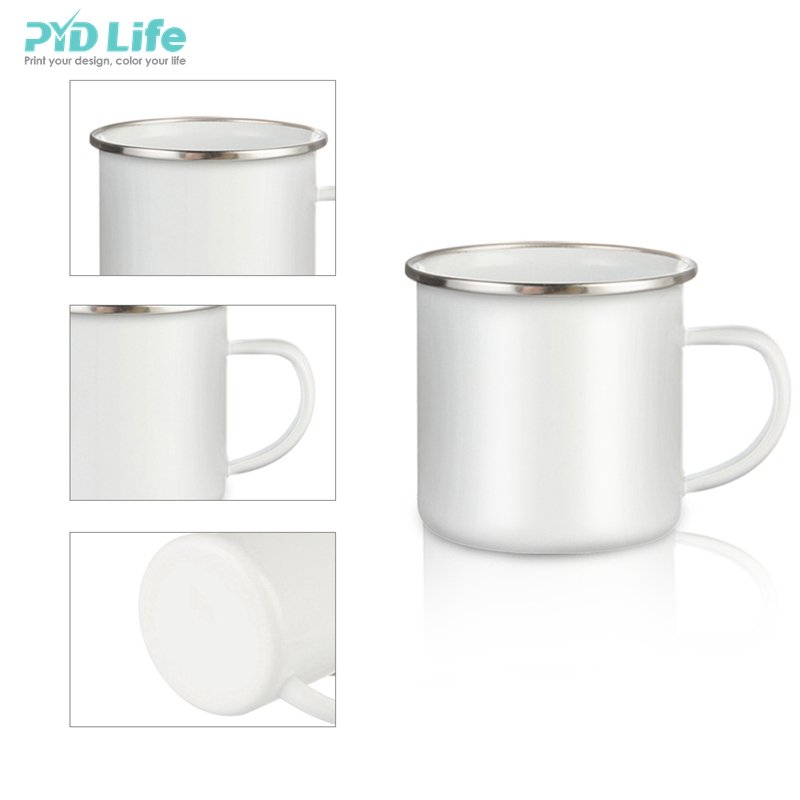 PYD Life Hot Sale Custom Logo Colors Sublimation Blanks Coffee Mug Holiday Bulk Vintage Enamel Mugs