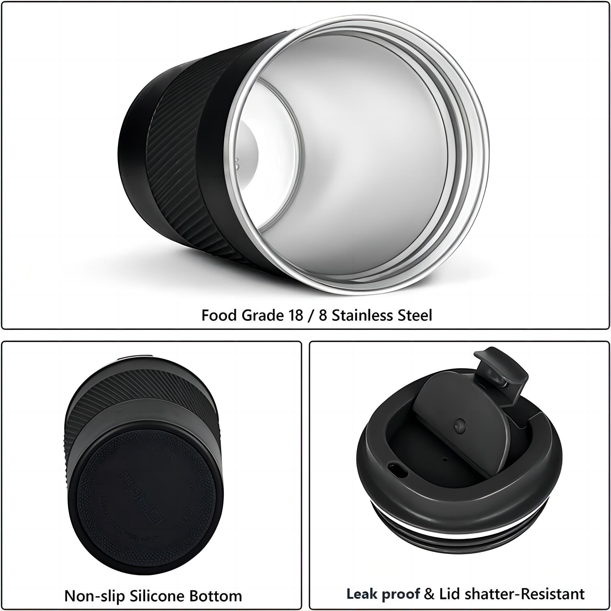 Eco-friendly Double Walled Stainless Steel Travel Coffee Mug Vacuum Insulated Reusable Coffee Tumbler Cup