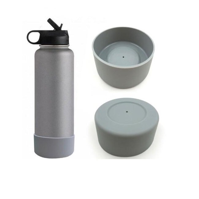 Universal stainless steel sports flask bottle silicone base multi-color round anti-skid silicone sleeve for thermos cup