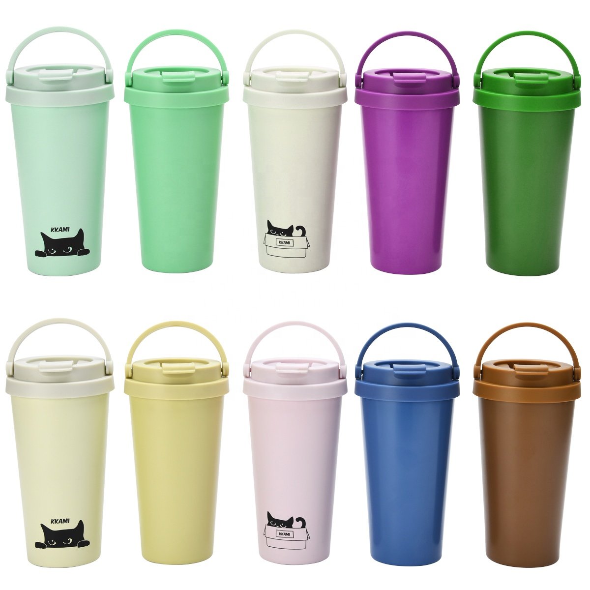 custom 500ml Portable Car double wall vacuum stainless steel insulated coffee thermal mug with filp lid