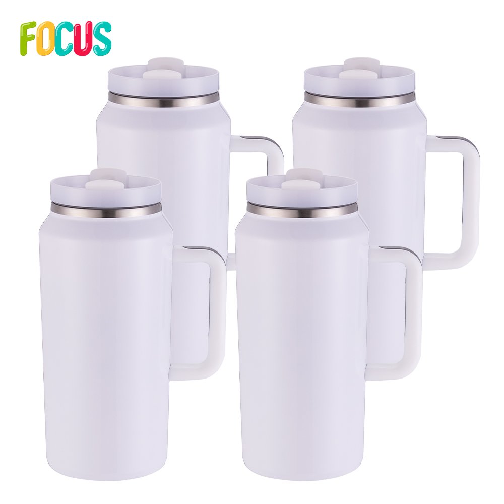 2024 NEW Style 64 OZ Large Size Sublimation Blanks Sport Tumbler with Handle lid straw Outdoor Use Stainless Steel Travel Mug