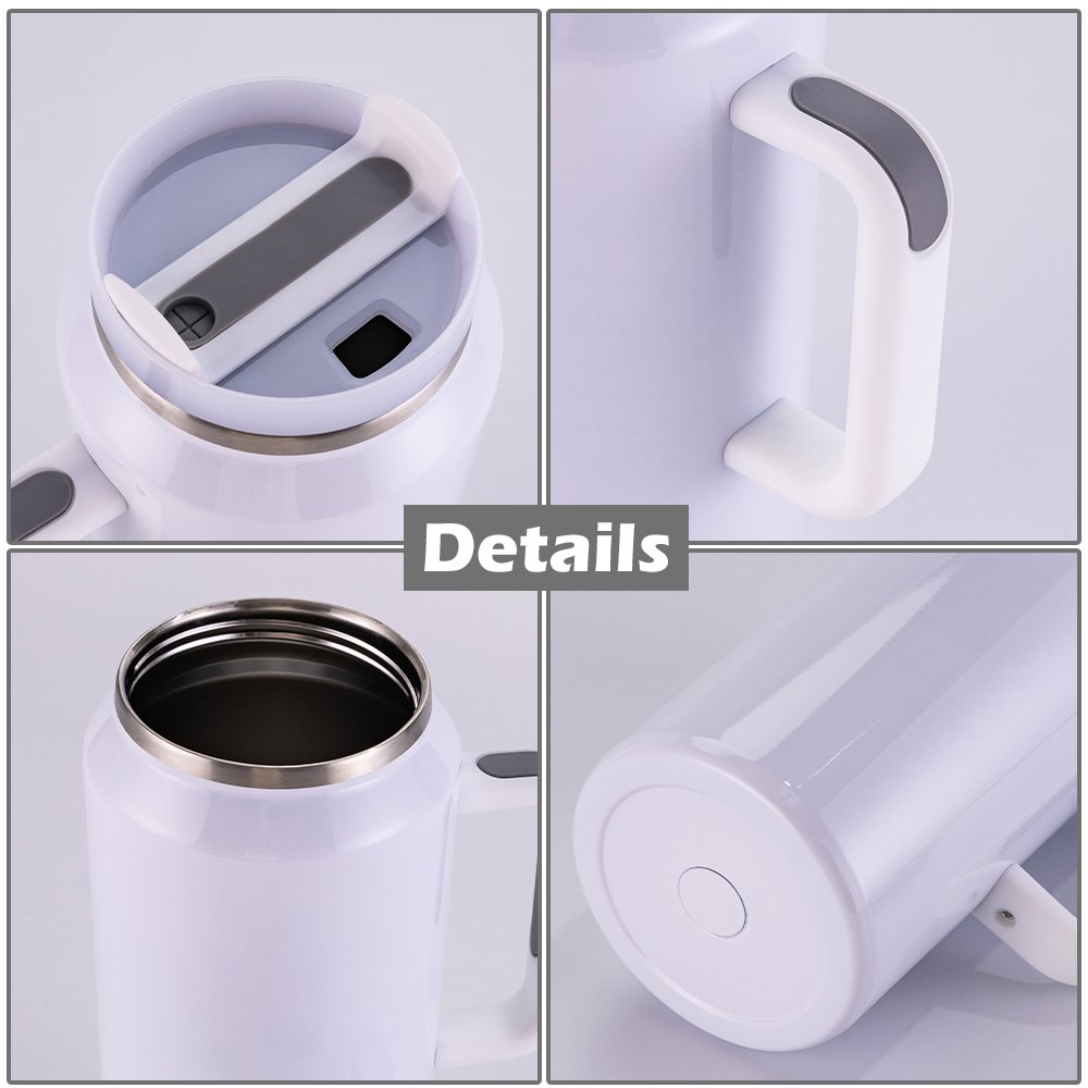 2024 NEW Style 64 OZ Large Size Sublimation Blanks Sport Tumbler with Handle lid straw Outdoor Use Stainless Steel Travel Mug