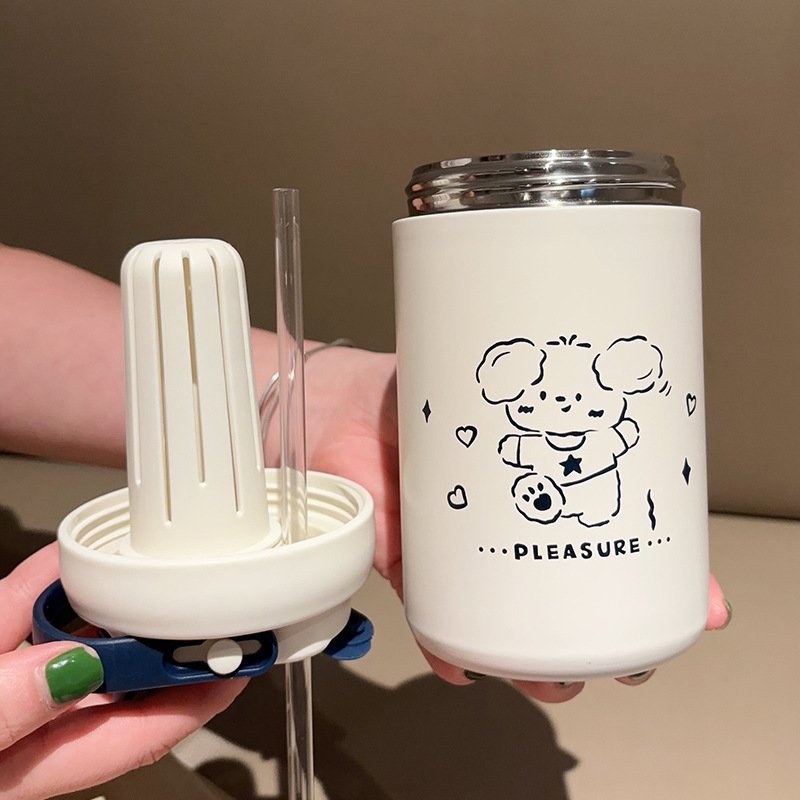 500ml Student Kids Cute Cartoon Dog 304 Stainless Steel Vacuum Flask Bottle Custom Logo