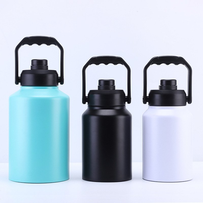 64oz/128oz double wall vacuum flask insulated stainless steel water bottle with customer logo