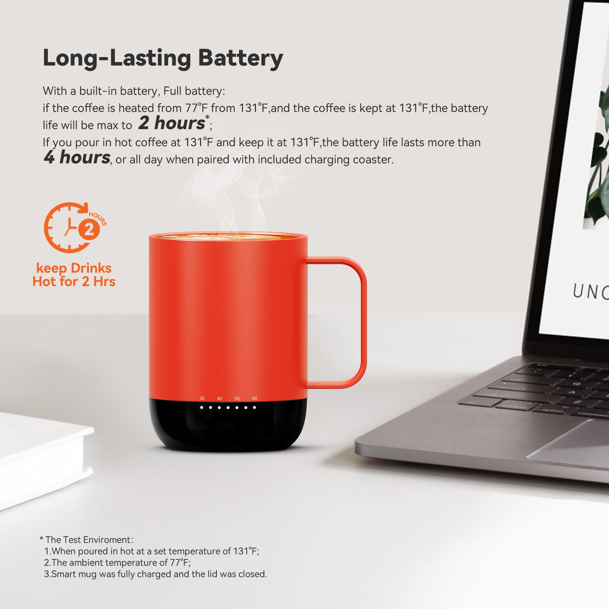 High-end App Temperature Control Stainless Steel Smart Heating Mug Insulated Coffee Mug Warmer Coaster