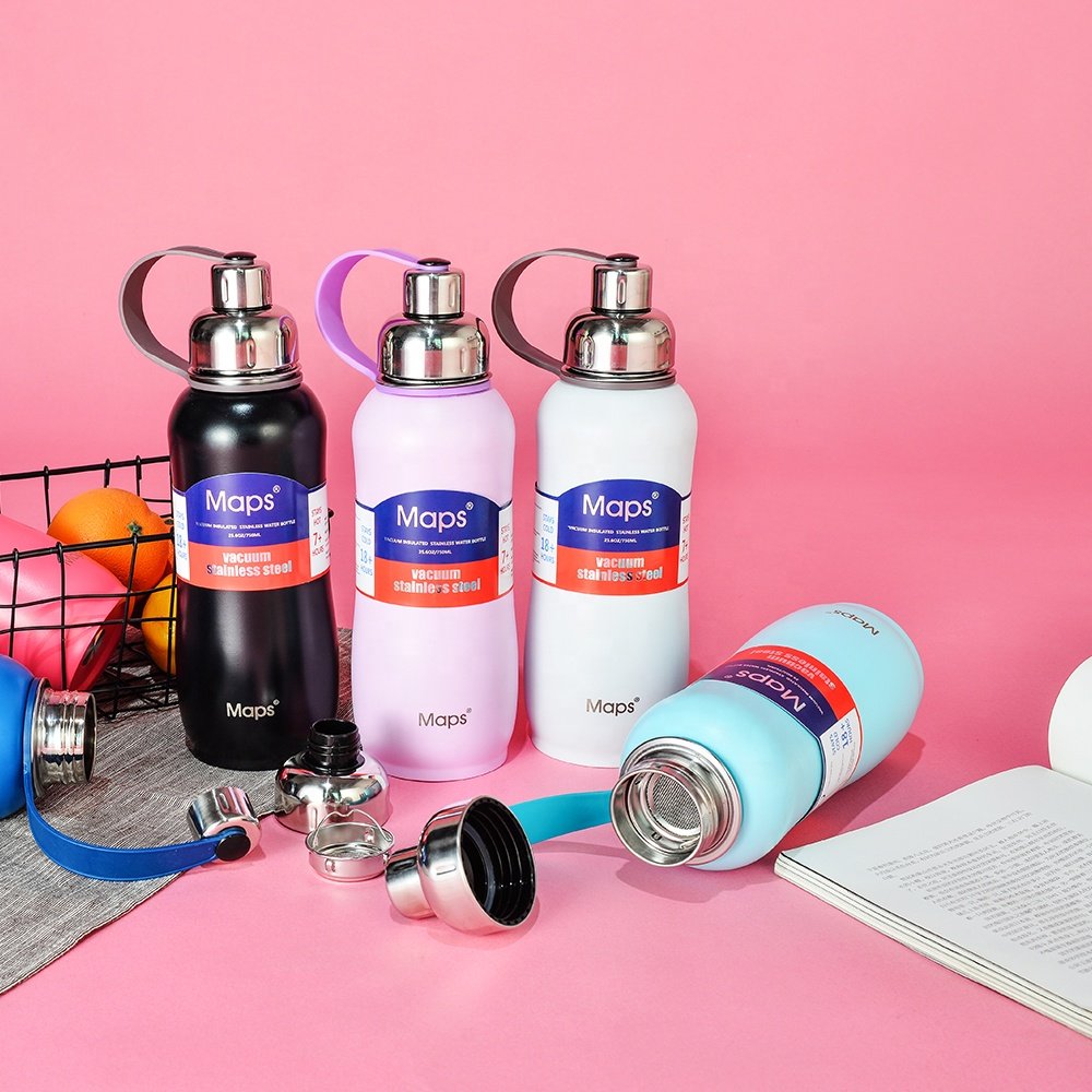 Custom stainless steel insulated sports water bottle Stainless steel water bottle revolving lid