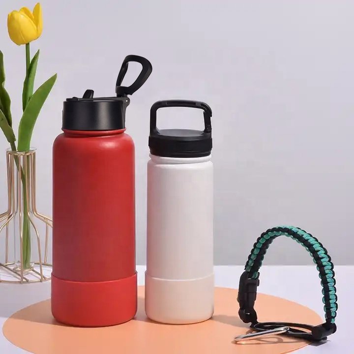 500ml/750ml/1000ml/1200ml Sports Vacuum Insulated Flask Vacuum Insulated Stainless Steel Water Bottle Metal Gym Water Bottle