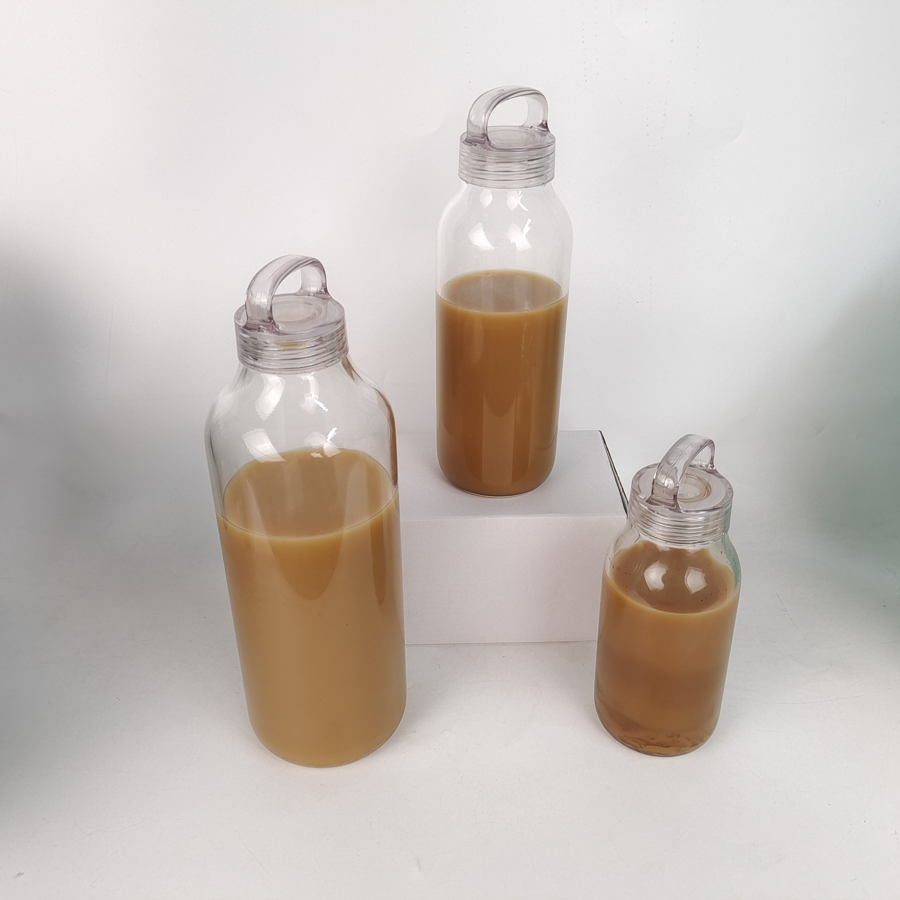 2023 New High borosilicate Glass water bottle with handle 300ml 500ml 900ml sublimation available