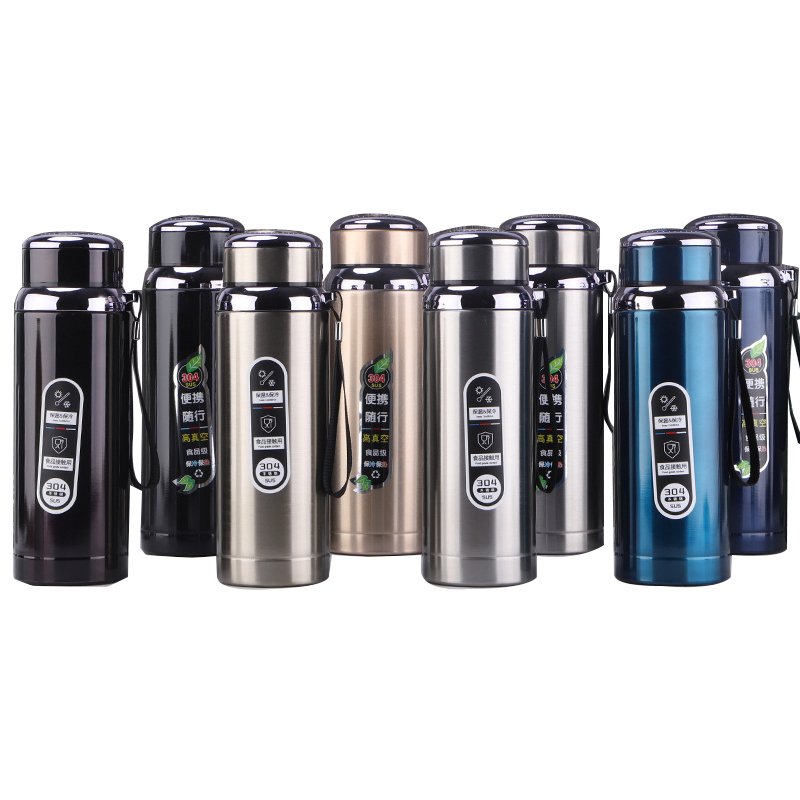 Sport Water Bottle Straight Cup Insulated Thermos Vacuum Flasks with Filter 600ml 800ml Custom Logo Wholesale Stainless Steel