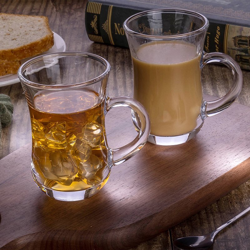 New 2024 Gold Pattern Turkish Style Glass Cup Factory Retro Coffee Tea Mug Cup Set With Clear Gold Rim