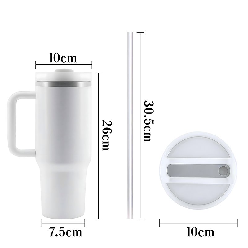 OEM Stainless Steel Tumbler 40 oz h2.0 h1.0 custom logo tumbler double wall insulated travel Mug 40oz tumbler with handle straw