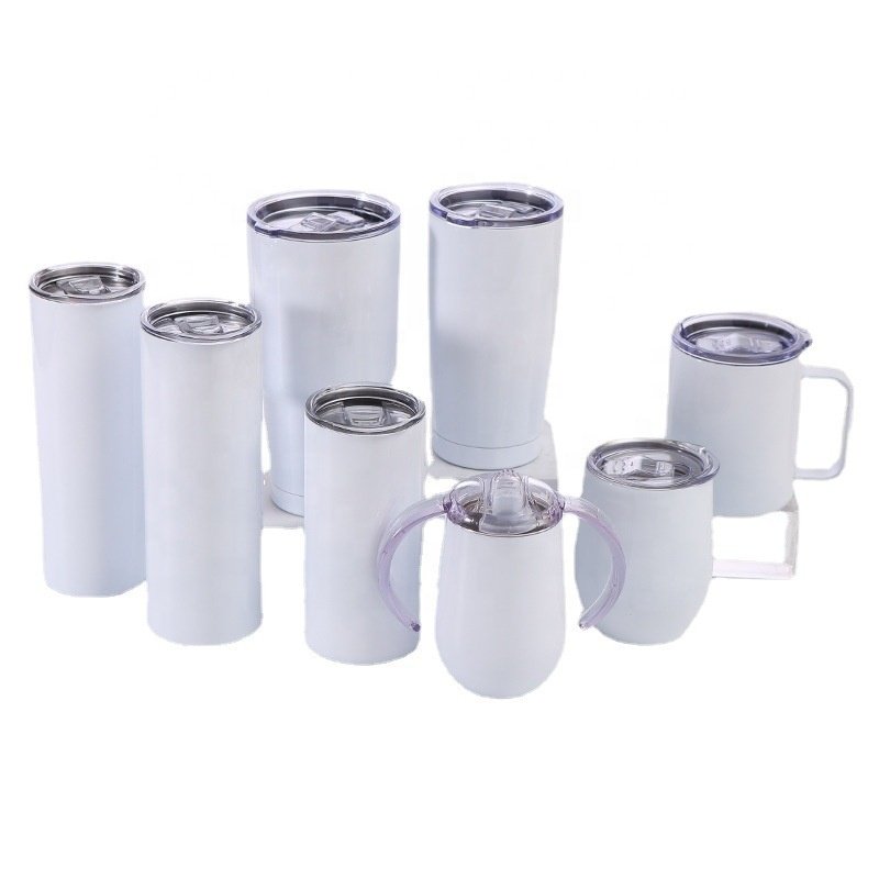 Vacuum flask Thermos flask vacuum bottle Blank StraightSkinny Stainless Steel 18/8 Tumbler With Duo lids