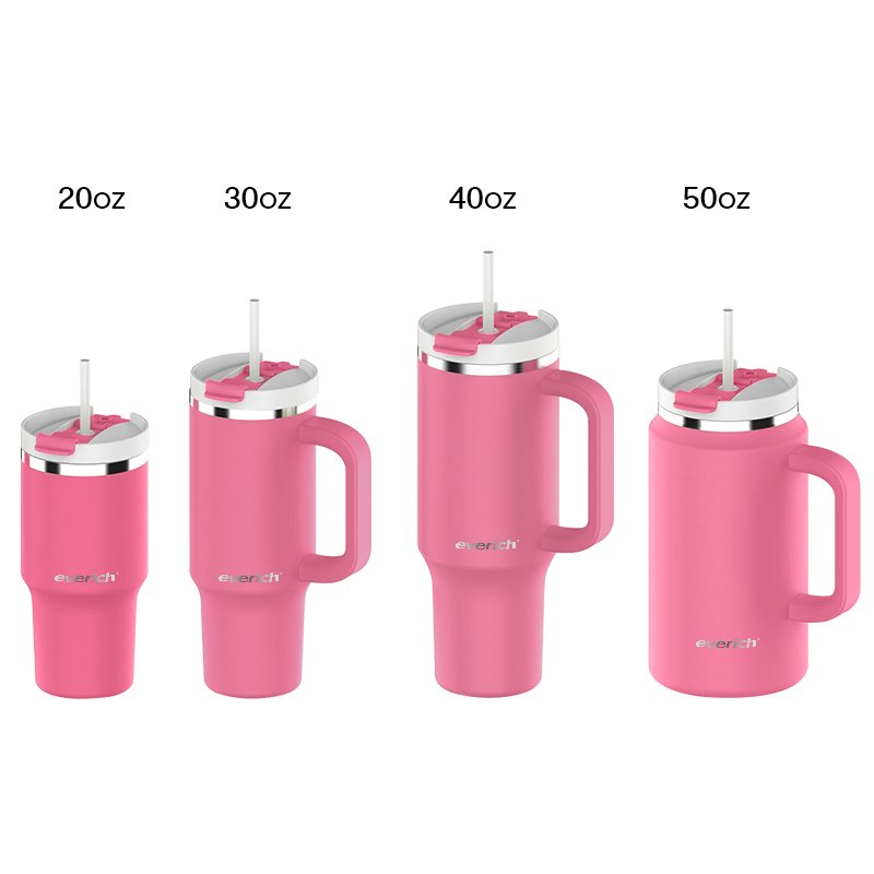 304 Stainless Steel Tumbler 40oz Tumbler With Handle Double Wall Insulated Vacuum Flask With Leak-proof Lid Custom Color Logo