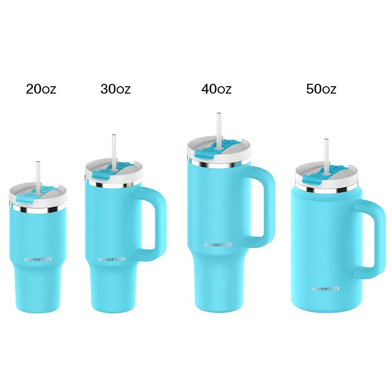 304 Stainless Steel Tumbler 40oz Tumbler With Handle Double Wall Insulated Vacuum Flask With Leak-proof Lid Custom Color Logo
