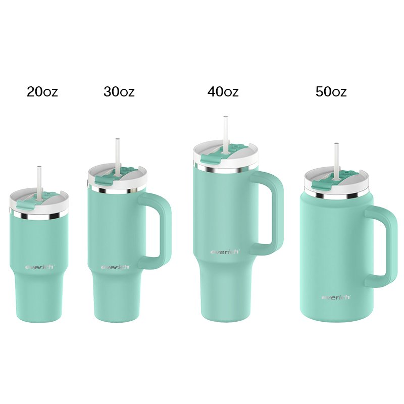 304 Stainless Steel Tumbler 40oz Tumbler With Handle Double Wall Insulated Vacuum Flask With Leak-proof Lid Custom Color Logo