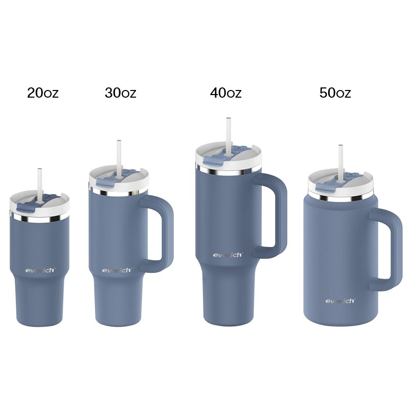 304 Stainless Steel Tumbler 40oz Tumbler With Handle Double Wall Insulated Vacuum Flask With Leak-proof Lid Custom Color Logo