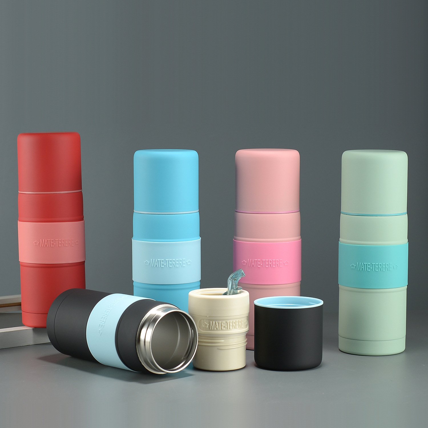 New Design 500ml Double Wall Stainless Steel Yerba Thermos Insulated Vacuum Wide Mouth Water Bottles