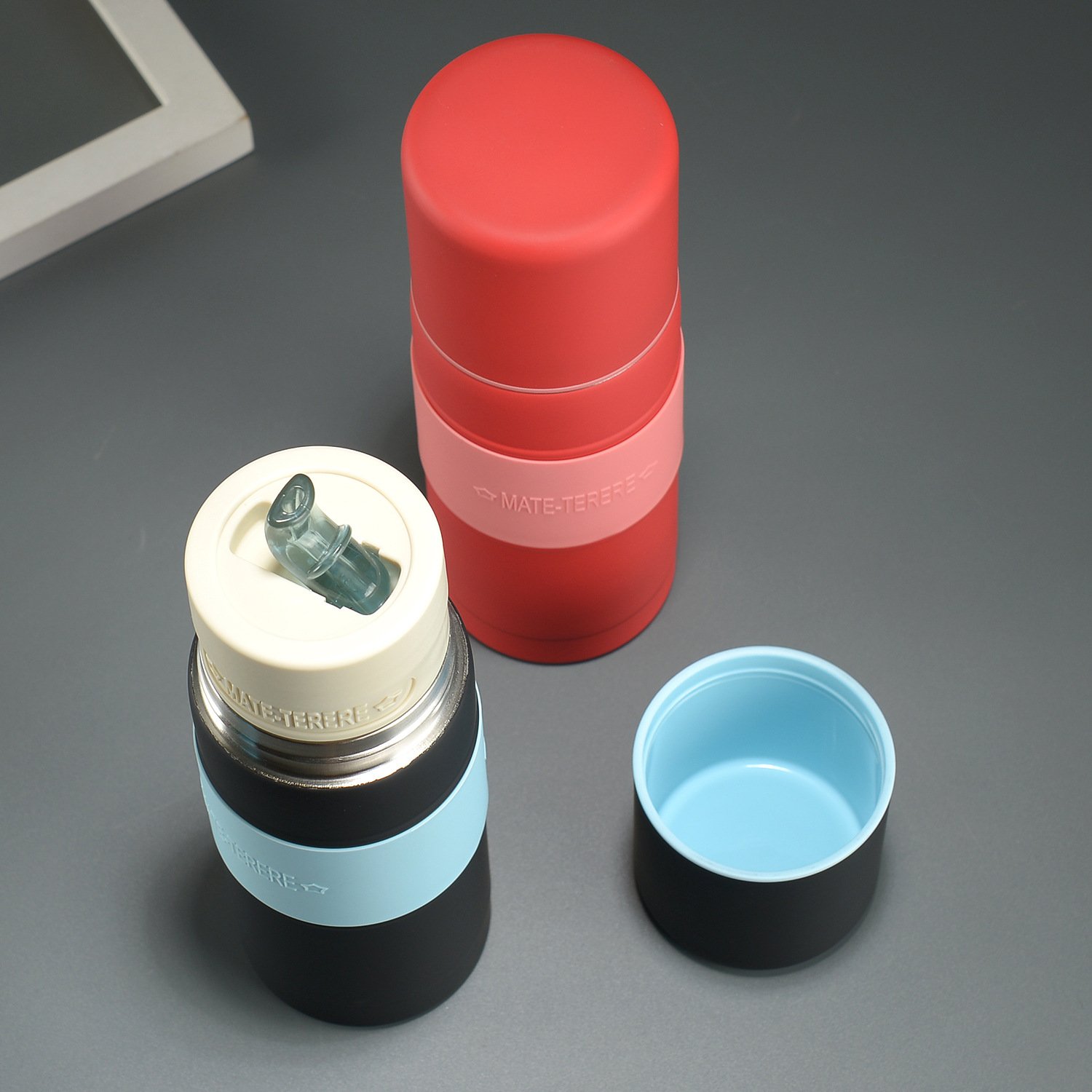 New Design 500ml Double Wall Stainless Steel Yerba Thermos Insulated Vacuum Wide Mouth Water Bottles