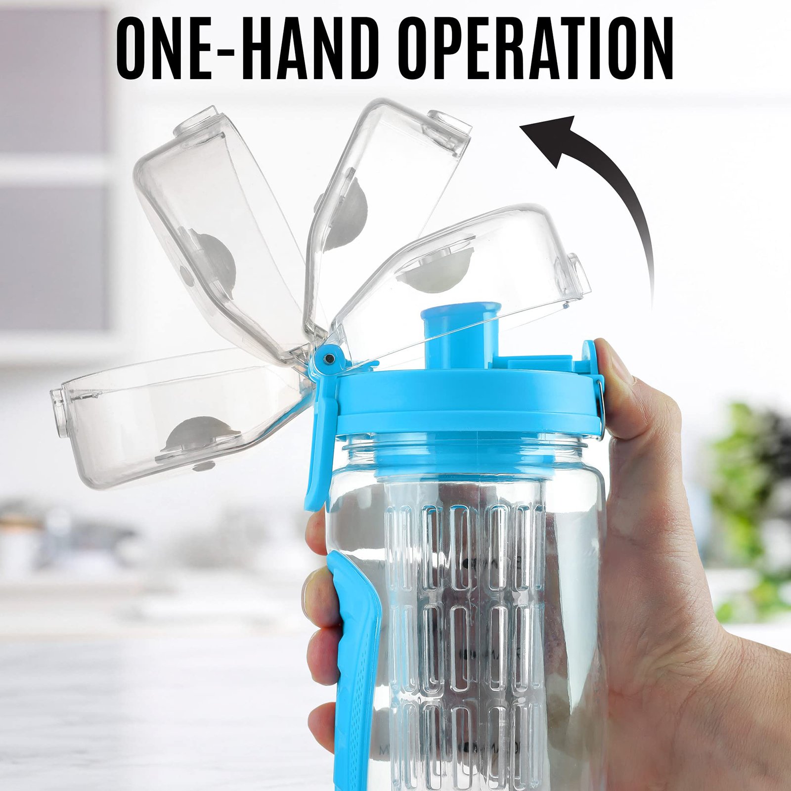 High Quality Infused Water Bottle Sports Portable Leak Proof Reusable Clear Tritan Bpa Free Plastic Fruit Infuser Water Bottle