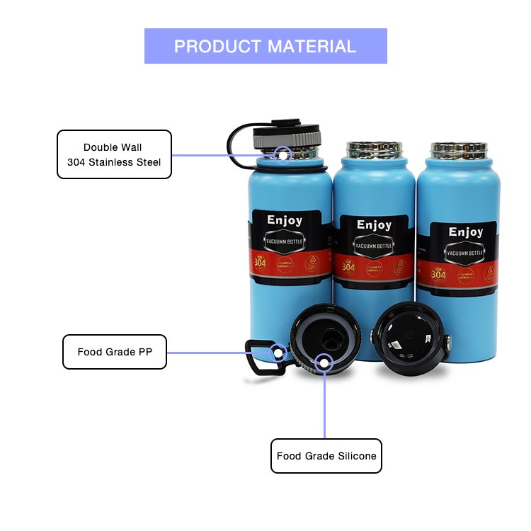 Custom Logo Termos 750ml Double Wall Travel Stainless Steel Insulated Vacuum Flask Stainless Steel cupThermos Water Bottle