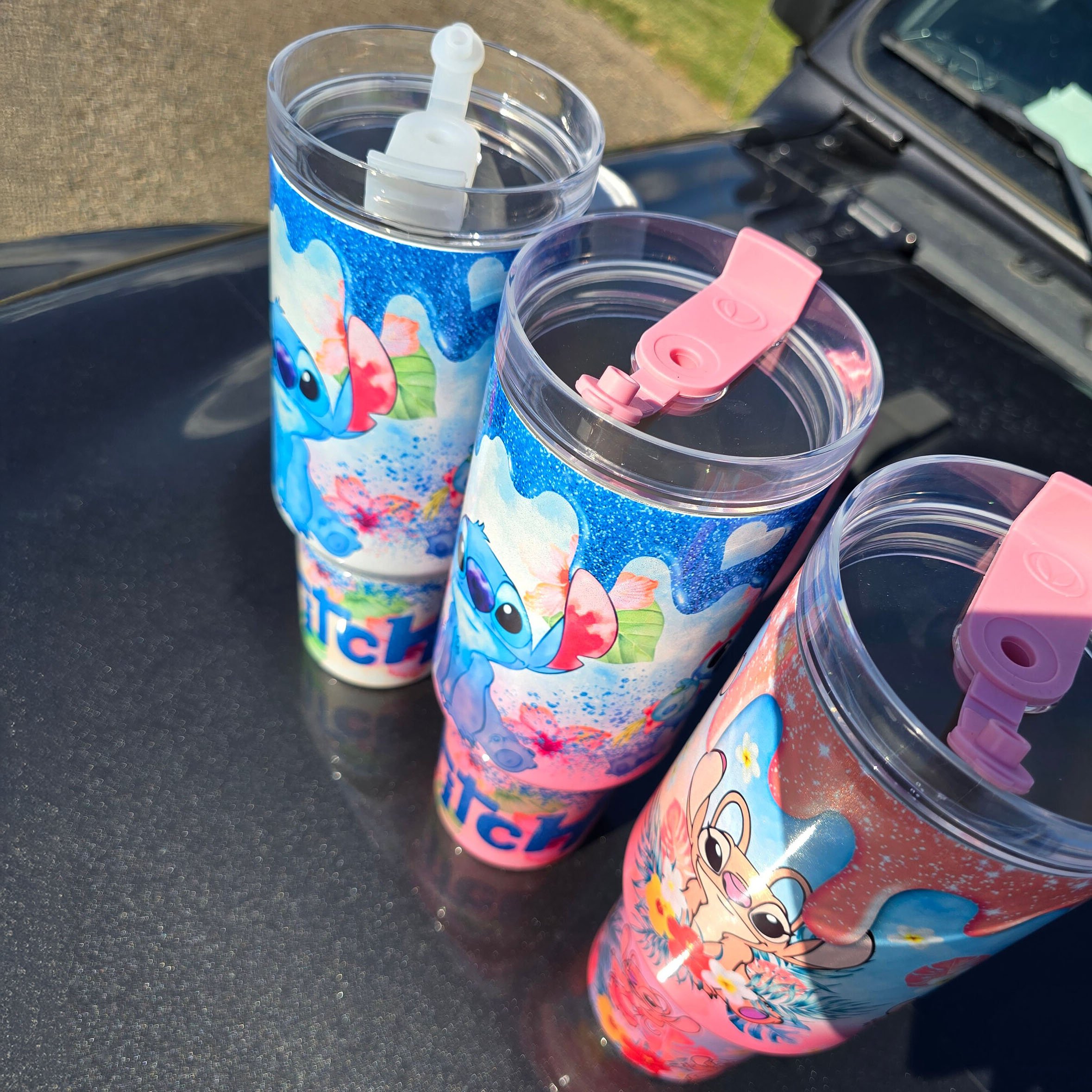2024 new kawaii cartoon large capacity camping travel tumbler 40oz double wall Metal Insulated coffee mugs custom logo printed