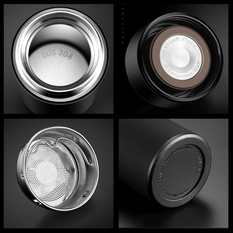 OEM 500ml 17oz stainless steel tea infuser water bottle led temperature display thermal vacuum flasks