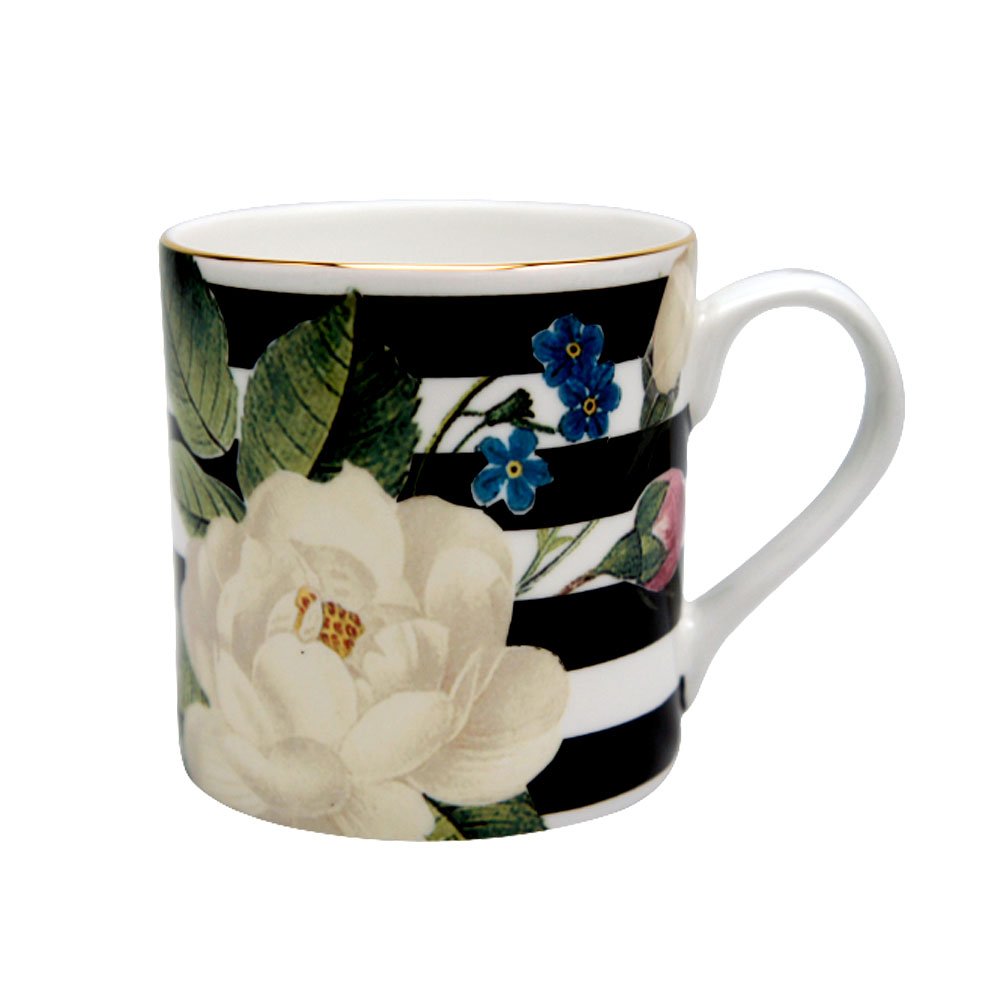 Stechcol Ceramic Souvenir Fine Bone china Pink Floral Nordic Style Coffee Milk Mug