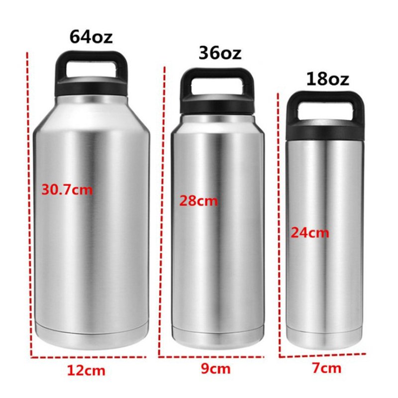 18 oz 26 oz 36 oz Stainless Steel Vacuum Insulated Flask Thermos Gym Sports Drinking Water Bottle with Chug