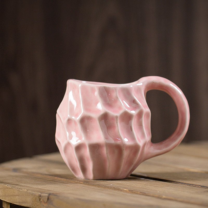 Nordic Creative Style Roman Vertical Stripes Beer Juice Drinking Afternoon Tea Mugs Cafe Shop Ceramic Coffee Mug And Cup