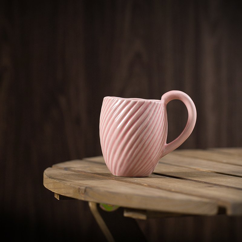 Nordic Creative Style Roman Vertical Stripes Beer Juice Drinking Afternoon Tea Mugs Cafe Shop Ceramic Coffee Mug And Cup