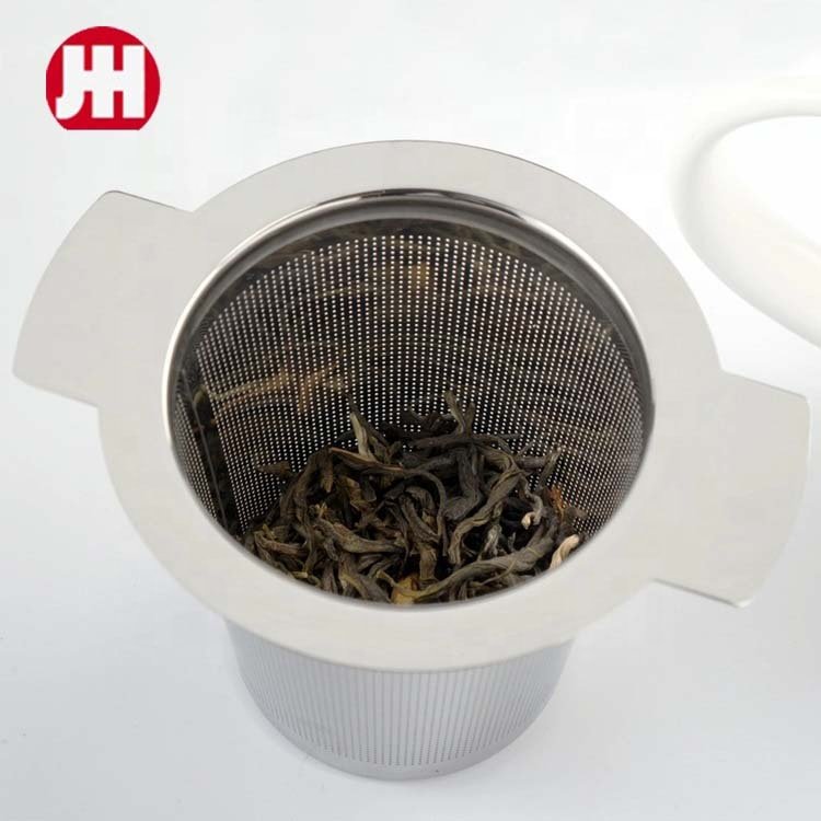 hot sale stainless steel reusable loose leaf tea infuser strainer with handle Custom Cup Mug Teapot Tea Filter