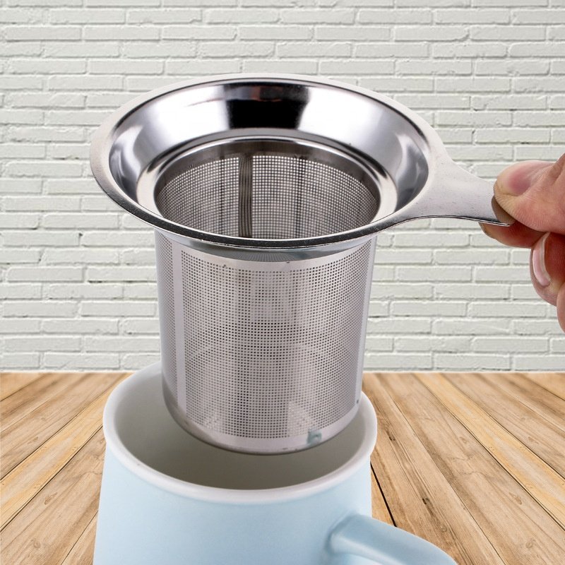 hot sale stainless steel reusable loose leaf tea infuser strainer with handle Custom Cup Mug Teapot Tea Filter