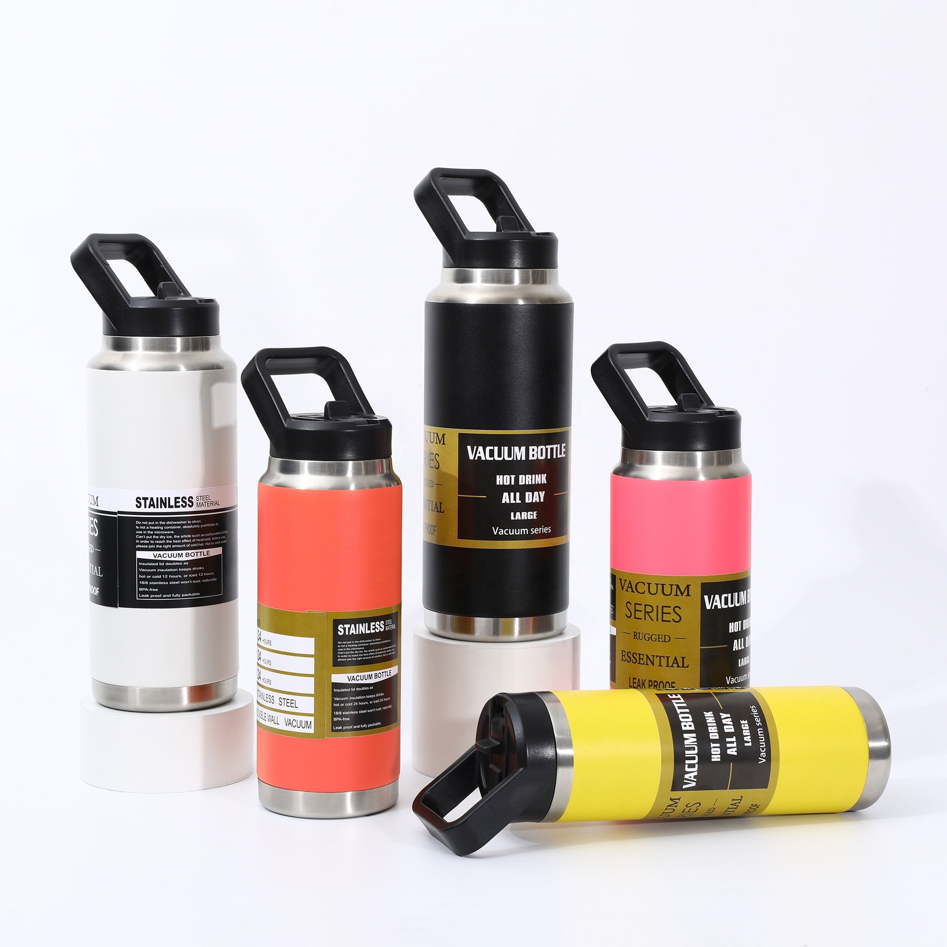 36OZ Custom Logo Creative Design Outdoor Sports Chug Cap Stainless Steel Insulated Vacuum Flask Thermoses Water Bottle