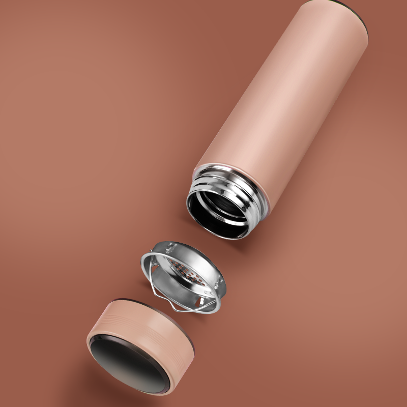 500ML Classic Design Rubber Paint Vacuum Flask Stainless Steel Thermos with Filter for Tea Business Gift Water Bottle