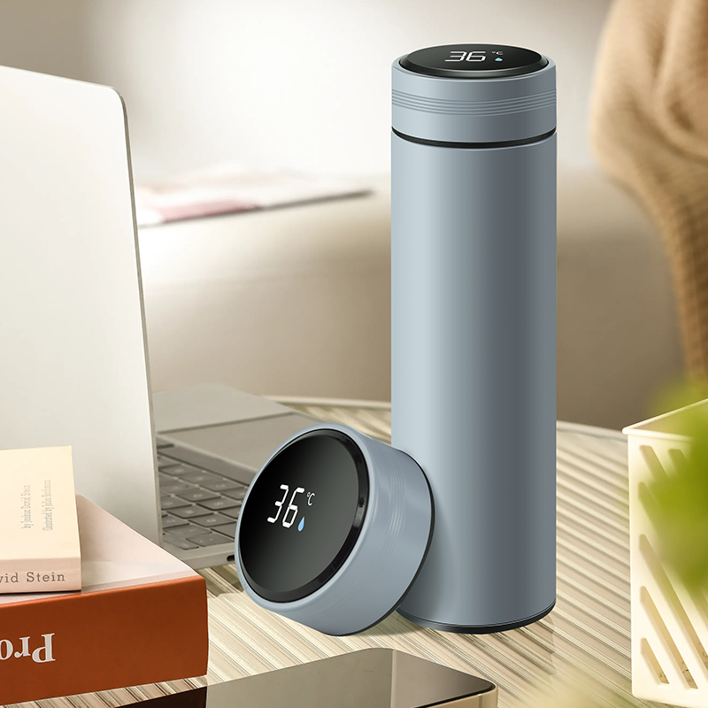 500ML Classic Design Rubber Paint Vacuum Flask Stainless Steel Thermos with Filter for Tea Business Gift Water Bottle