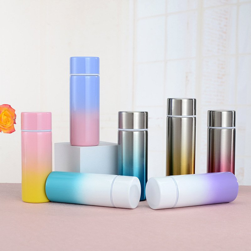 Wholesale 304 Stainless Steel 4 oz Drinking Bottle Straight Vacuum Flasks Mini Water Bottle Thermoses with Metal Lid