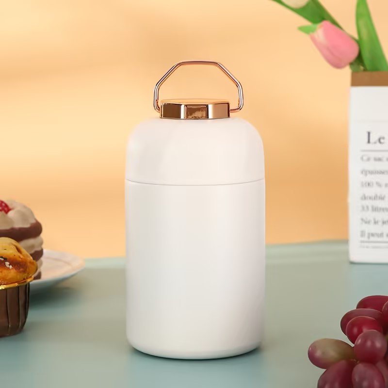 500ml Stainless Steel Insulated Food Jar Insulated Leak Proof Double Walled Food Cup Thermal Storage Lunch Container Canteen