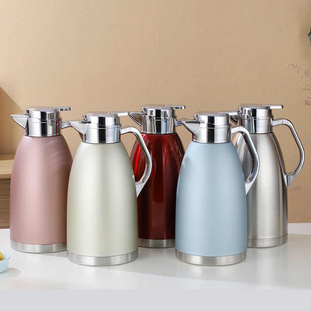 304 Stainless Steel 2.3 Liter Insulated Travel Kettle Tea Vacuum Flask Jug Handle Coffee Tea Pot Party double wall Water Kettle