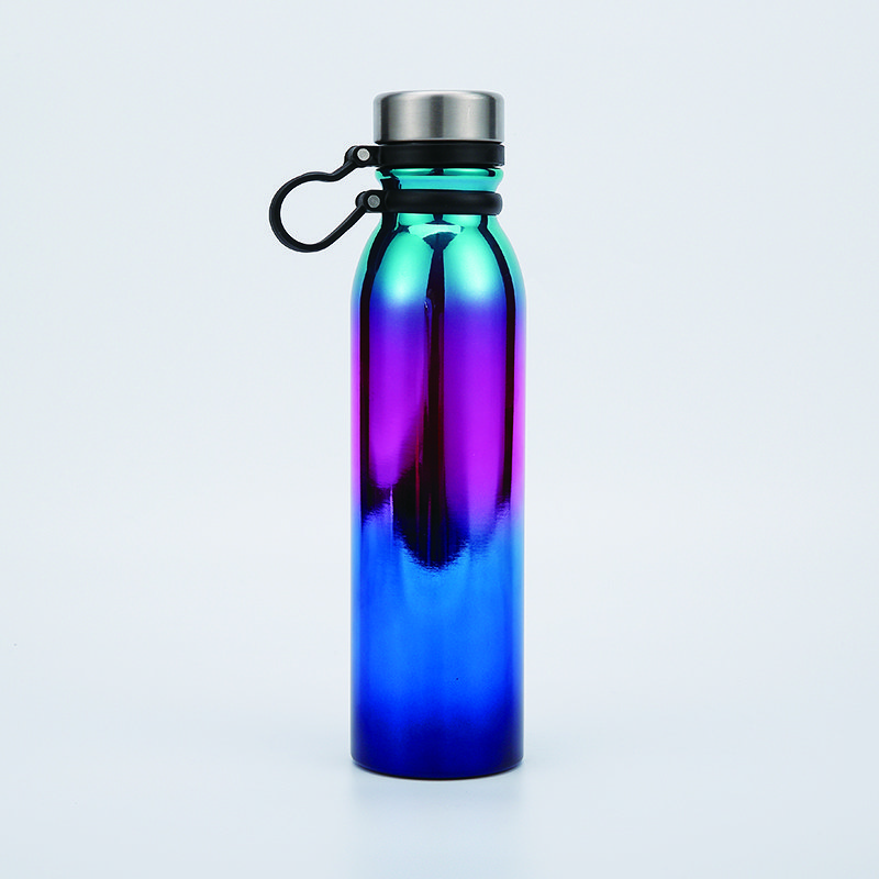 500ml/750ml Double Wall Stainless Steel Insulated Water Bottle Vacuum Sport Water Bottle with Leakproof Lid