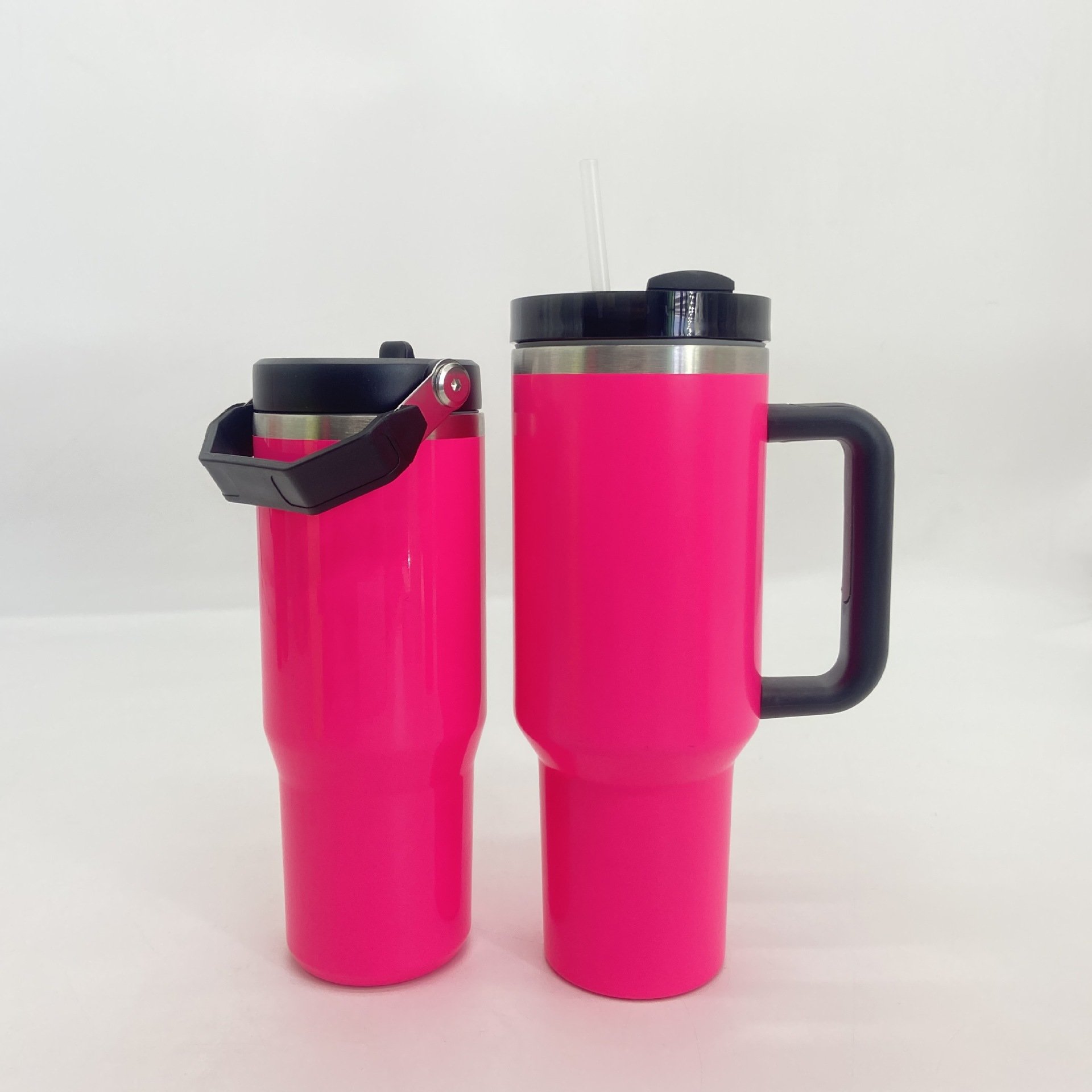 New Fluorescence Stainless Steel Travel Coffee Mug Neon Color 30oz 40 oz Tumbler With Handle
