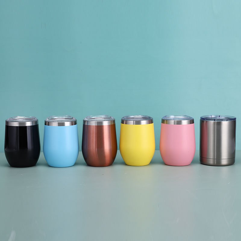 Wholesale Hotsale Tumblers Stainless Steel Vacuum Cups Insulated Mugs Double Wall Wine Tumbler Wholesale Mugs Egg Shape Bottles