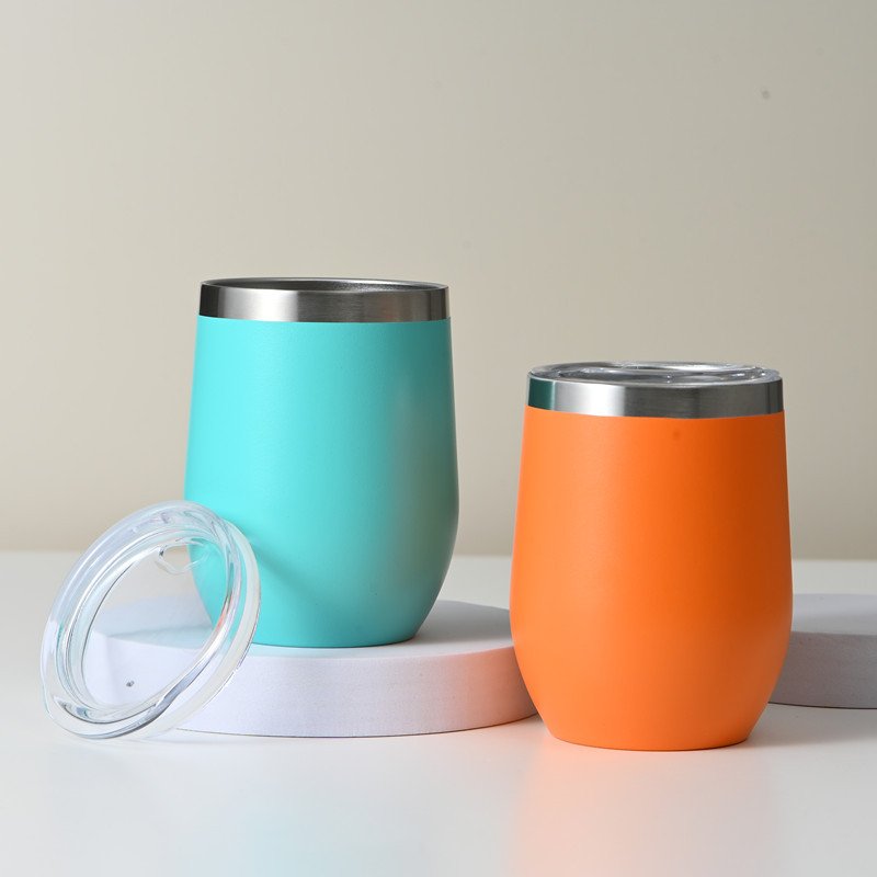 Wholesale Hotsale Tumblers Stainless Steel Vacuum Cups Insulated Mugs Double Wall Wine Tumbler Wholesale Mugs Egg Shape Bottles
